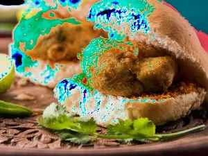 Double Bhasad Vada Pav