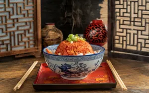 Szechuan Egg,Veg & Chicken Fried Rice